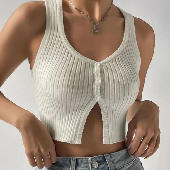 Rib-knit Crop Top NWOT - Picture 1 of 4